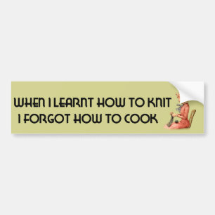 Forgetful Knitter Bumper Sticker