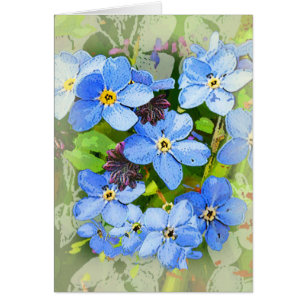 Forgetmenot flower card