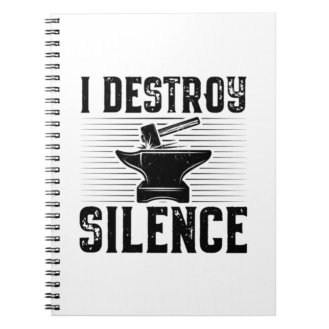 Forging Gift | Blacksmith Blacksmithing Anvil Notebook (Front)