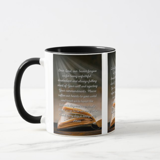 Forgive Me Lord Prayer Two-Tone Mug (Left)