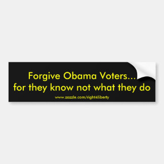 Forgive Obama Voters...for they know not what t... Bumper Sticker