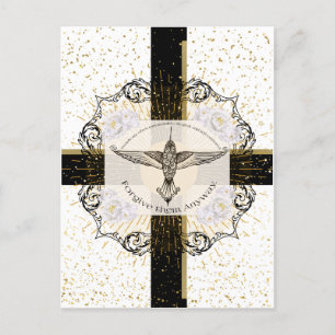 Forgive them ANYWAY inspirational hummingbird Postcard
