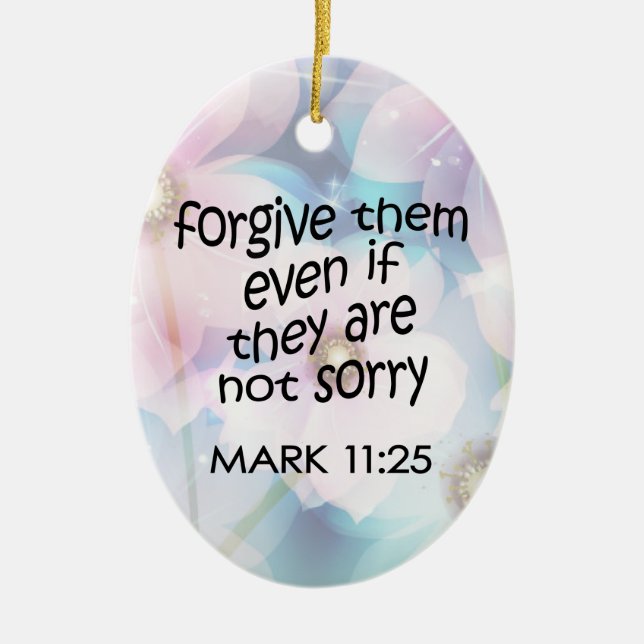 Forgive Them Ceramic Tree Decoration (Front)