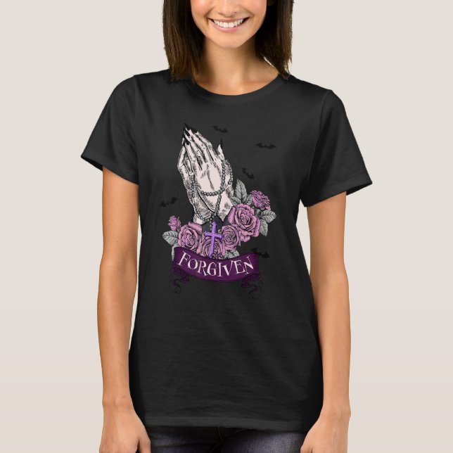 Forgiven Christian Inspirational Halloween Costume T-Shirt (Front)