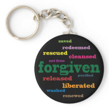 Forgiven Christian keychain (black)