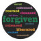 Forgiven Christian stickers (black)