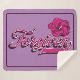 Forgiven Hibiscus Sherpa Blanket