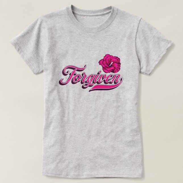 Forgiven Hibiscus  T-Shirt (Design Front)