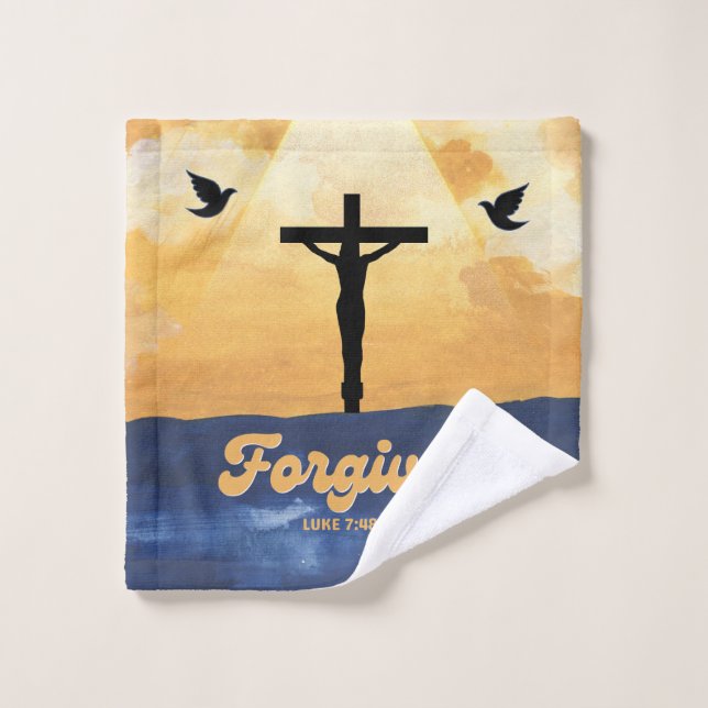 "Forgiven" Luke 7:48 Art Wash Cloth (Wash Cloth)