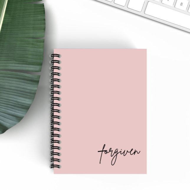 Forgiven Minimalist Blush Christian Faith Notebook (Creator Uploaded)