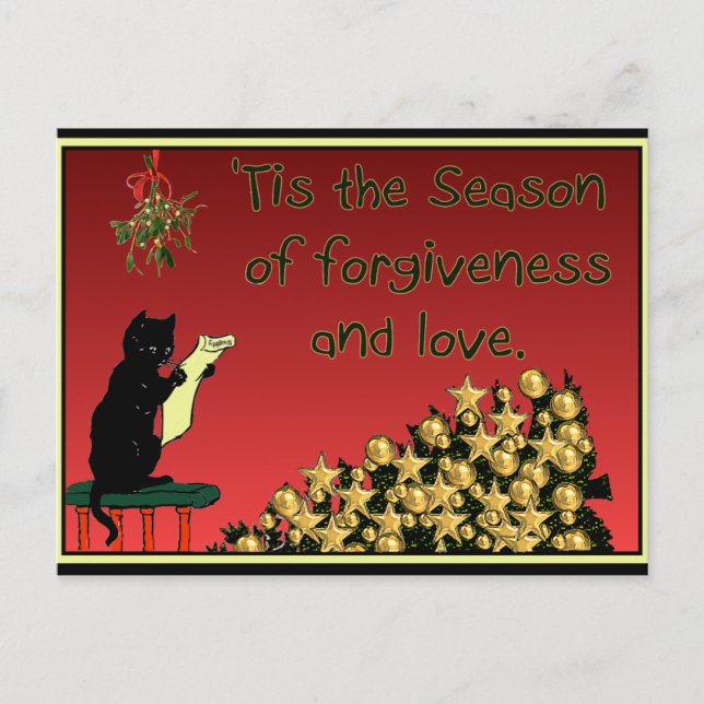 forgiveness and love Christmas postcard (Front)