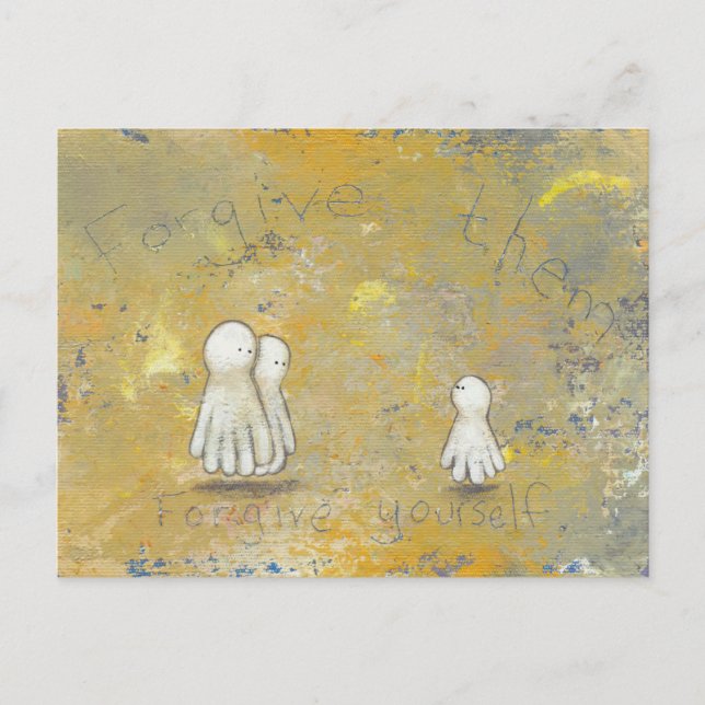 Forgiveness healing recovery ghosts the past art postcard (Front)