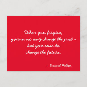 Forgiveness Inspirational Typography Postcard
