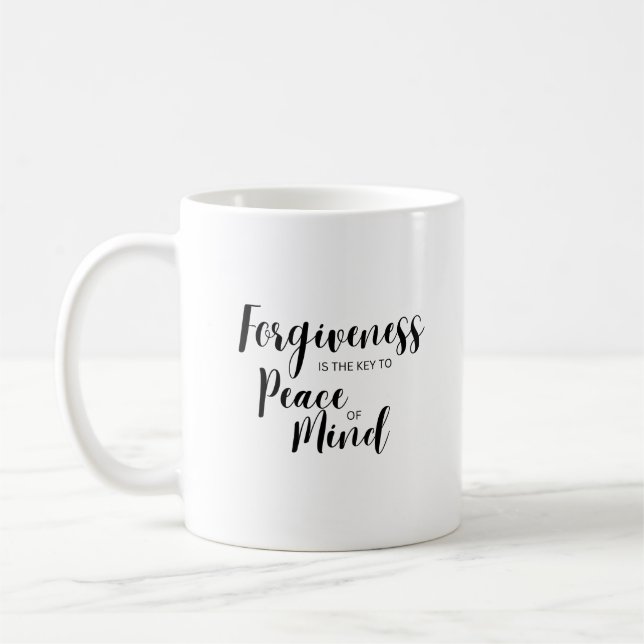 Forgiveness is key to peace of mind coffee mug (Left)