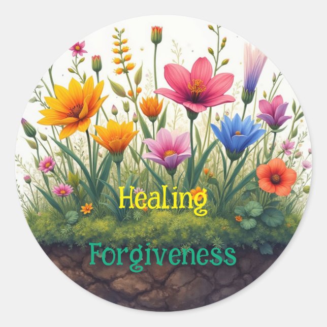 Forgiveness is necessary for a healing classic round sticker (Front)