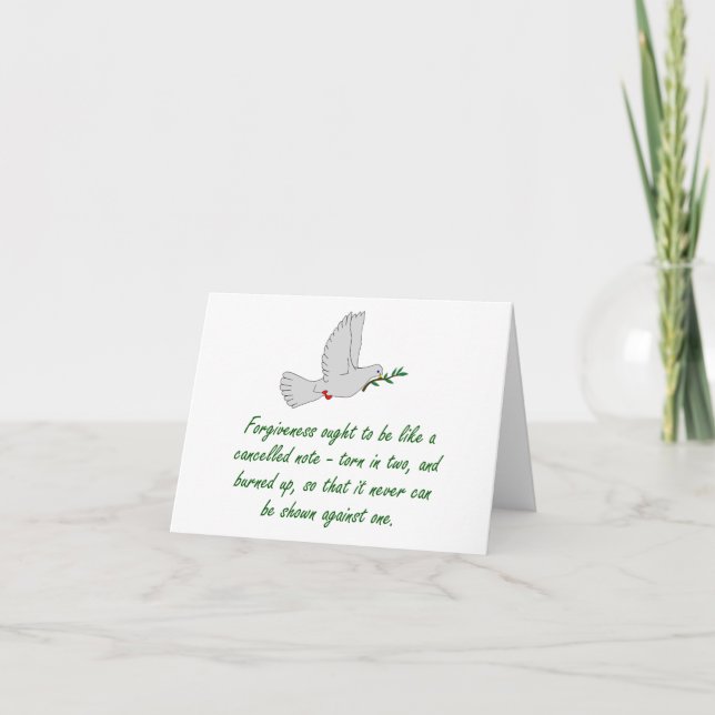 Forgiveness Ought To Be Like A Cancelled Note - Fo Card (Front)