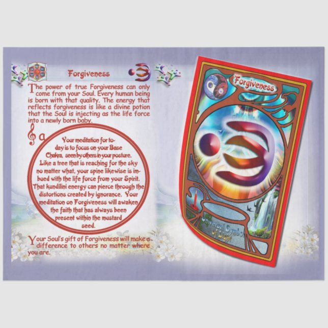 Forgiveness symbol Tissue Paper (Front)