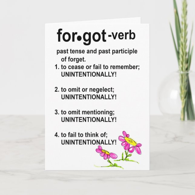 FORGOT-FORGIVE CARD (Front)