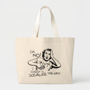 Forgot the Socialisation Large Tote Bag