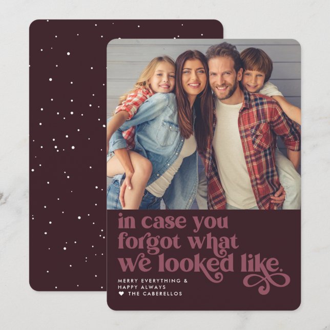 Forgot What We Looked Like | Christmas Photo Holiday Card (Front/Back)