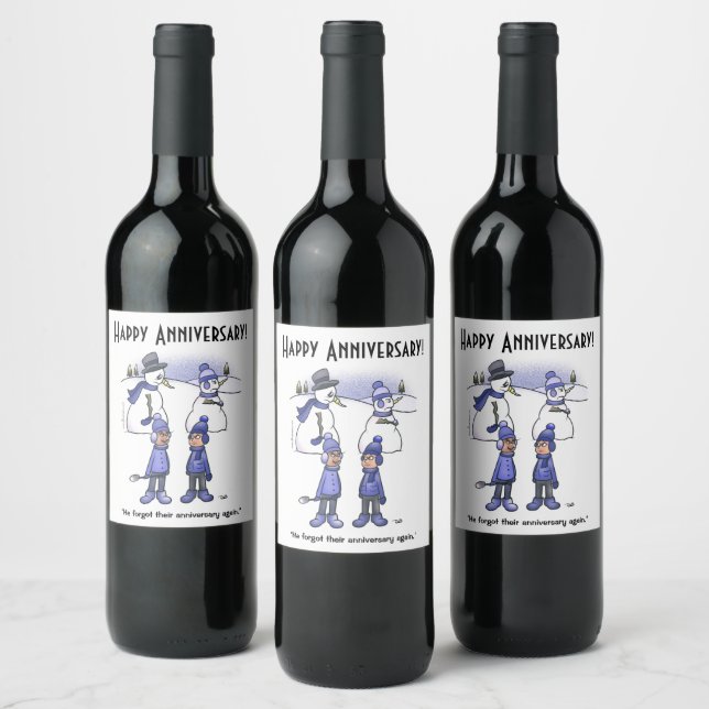 Forgotten Anniversary Wine Labels (Bottles)