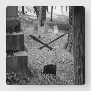 Forgotten Grave Square Wall Clock