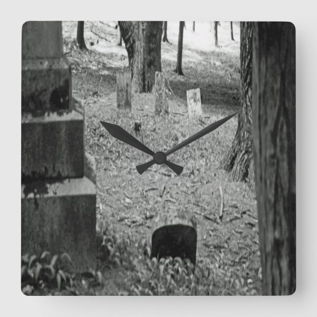 Forgotten Grave Square Wall Clock (Front)