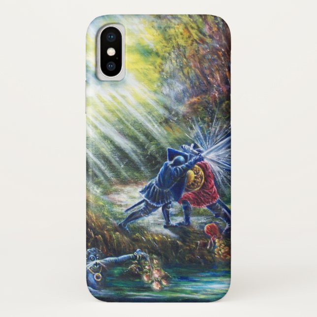 FORGOTTEN ROSE Fighting Knights,Money and Devil Case-Mate iPhone Case (Back)