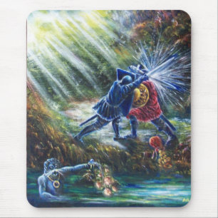 FORGOTTEN ROSE Fighting Knights,Money and Devil Mouse Mat