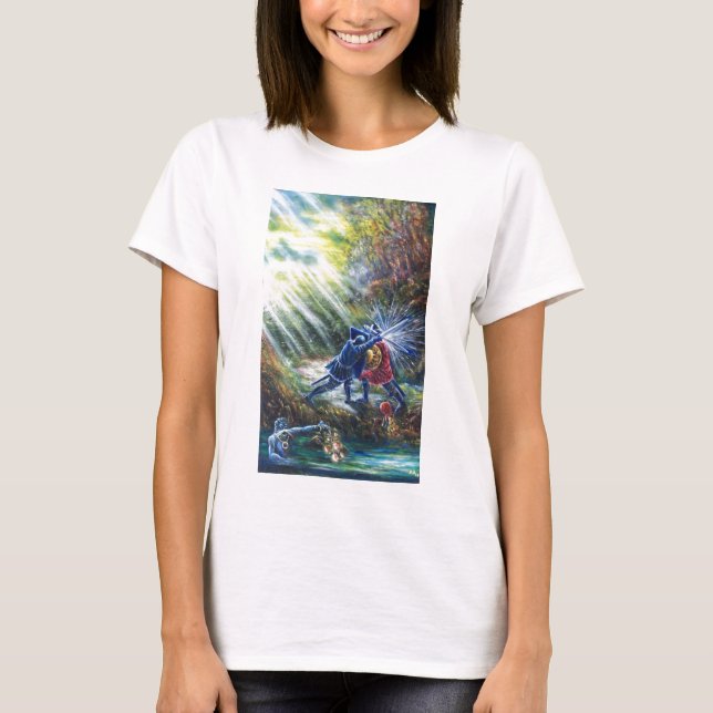 FORGOTTEN ROSE Fighting Knights,Money and Devil T-Shirt (Front)