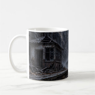 Forgotten Train in the Misty Gorge — Railroad Art Coffee Mug