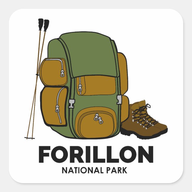 Forillon National Park Backpack Square Sticker (Front)