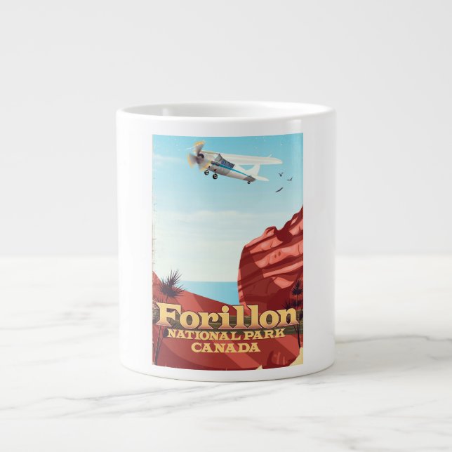 Forillon National Park, Canada travel poster Large Coffee Mug (Front)