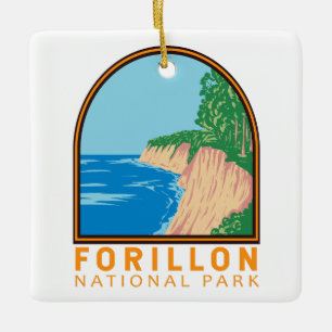 Forillon National Park Canada Vintage Art Ceramic Ornament