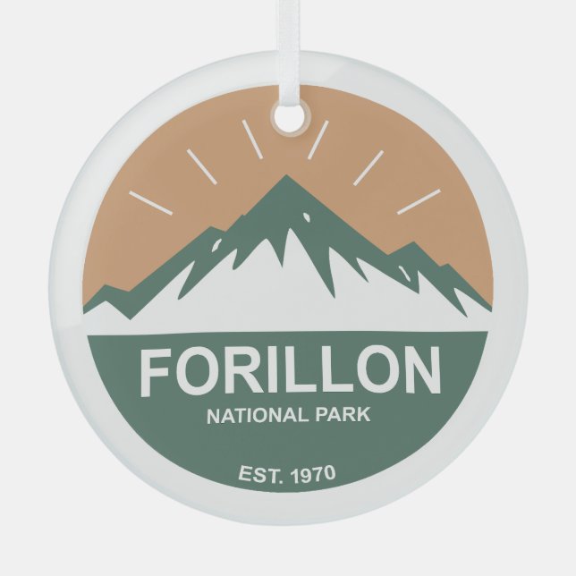 Forillon National Park Glass Tree Decoration (Front)