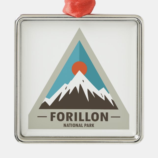 Forillon National Park Metal Tree Decoration (Front)