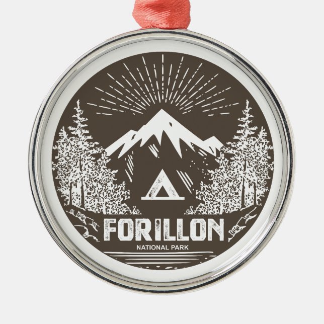 Forillon National Park Metal Tree Decoration (Front)