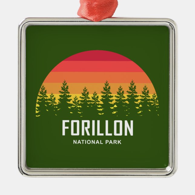 Forillon National Park Metal Tree Decoration (Front)