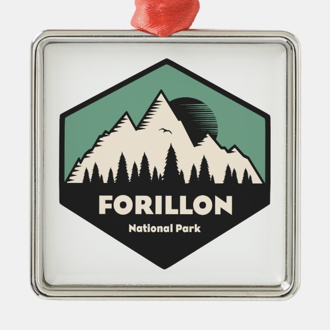 Forillon National Park Metal Tree Decoration (Front)