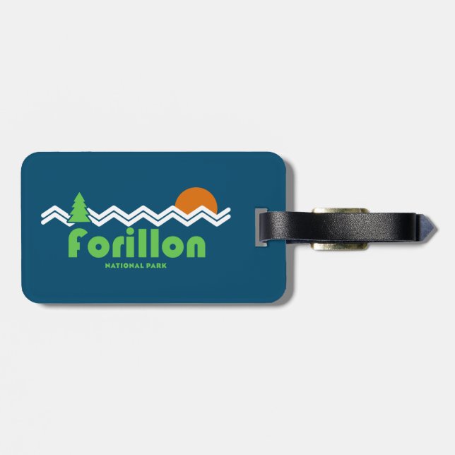 Forillon National Park Retro Luggage Tag (Back Horizontal)