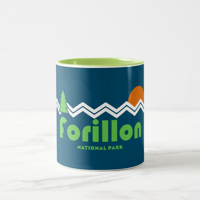 Forillon National Park Retro Two-Tone Coffee Mug (Center)