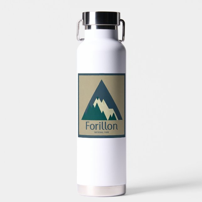 Forillon National Park Rustic Water Bottle (Front)