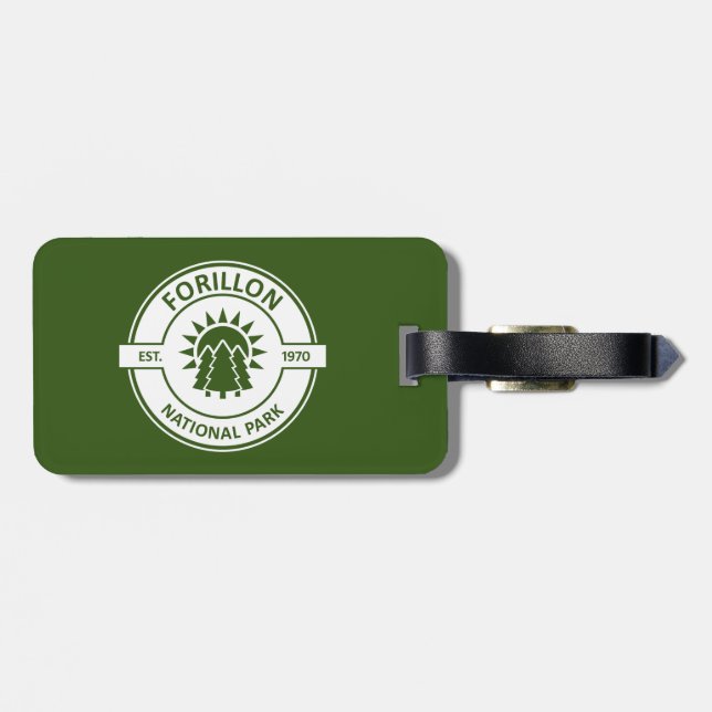 Forillon National Park Sun Trees Luggage Tag (Back Horizontal)