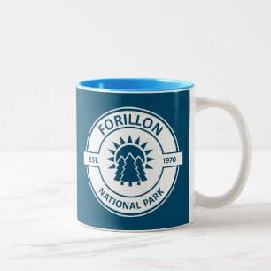 Forillon National Park Sun Trees Two-Tone Coffee Mug
