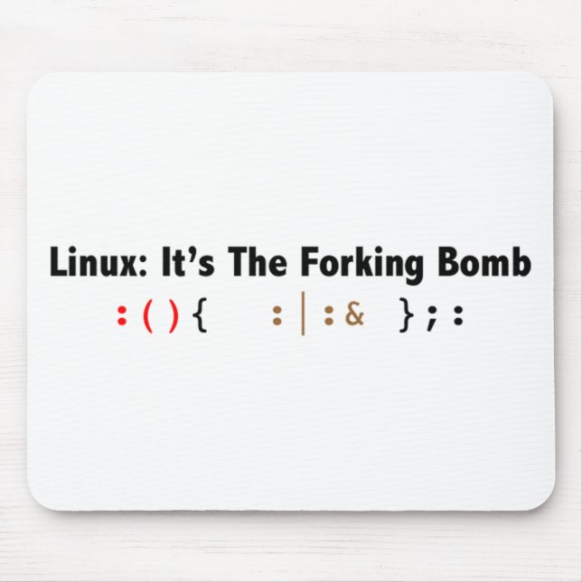 fork_bomb_black.png mouse mat (Front)