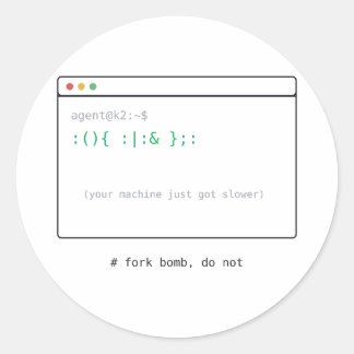 Fork Bomb - Dev Sticker Gift