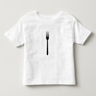 Fork Cutlery Silhouette Simple Art Foodie Love Eat Toddler T-Shirt
