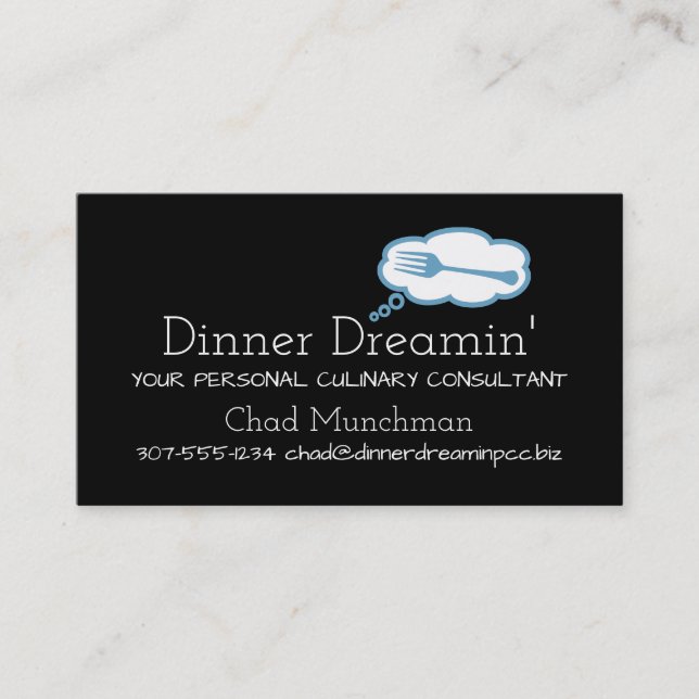 fork dream culinary chef catering business card (Front)