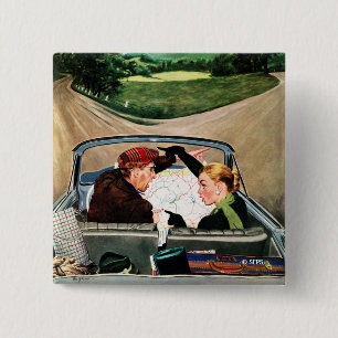 Fork in the Road 15 Cm Square Badge