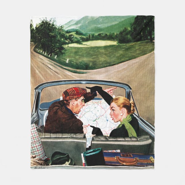 Fork in the Road Fleece Blanket (Front)